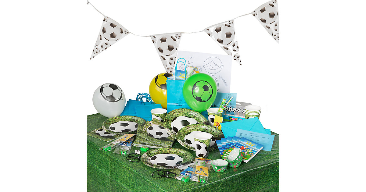 Meisterliche Fußball-Geburtstagskiste 6 Kinder, 142 Teile grün Kinder