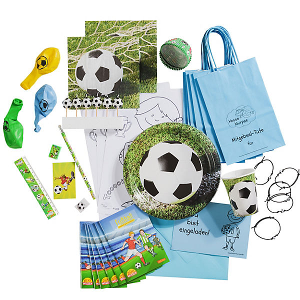 Meisterliche Meisterliche Meisterliche Fußball-Geburtstagskiste für 6 Kinder, 142 Teile, Kesse Knirpse 191b59 Meisterliche Meisterliche Meisterliche Fußball-Geburtstagskiste für 6 Kinder, 142 Teile, Kesse Knirpse 191b59