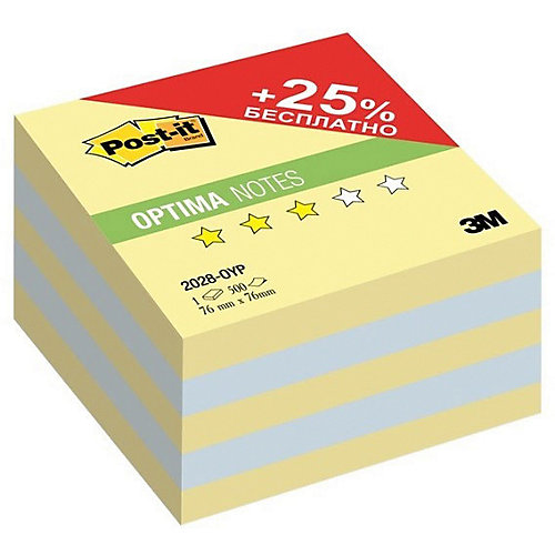 Бумага для заметок с липким слоем 3M "Post-It Optima" Осень, канареечный жёлтый, 500 листов от 3M