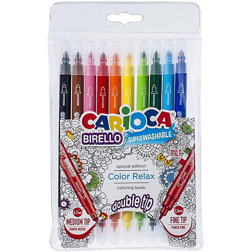 Набор двусторонних фломастеров Carioca "Birello", 10 цветов от Carioca