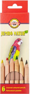 Набор цветных карандашей KOH-I-NOOR "Jumbo Natur", 6 цветов