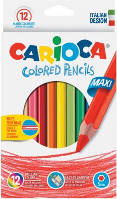 Набор крупных цветных карандашей Carioca "Maxi", 12 цветов
