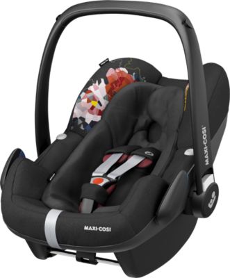 Babyschale Pebble+ (I-size) , Digital Flower schwarz-kombi Gr. 0-18 kg