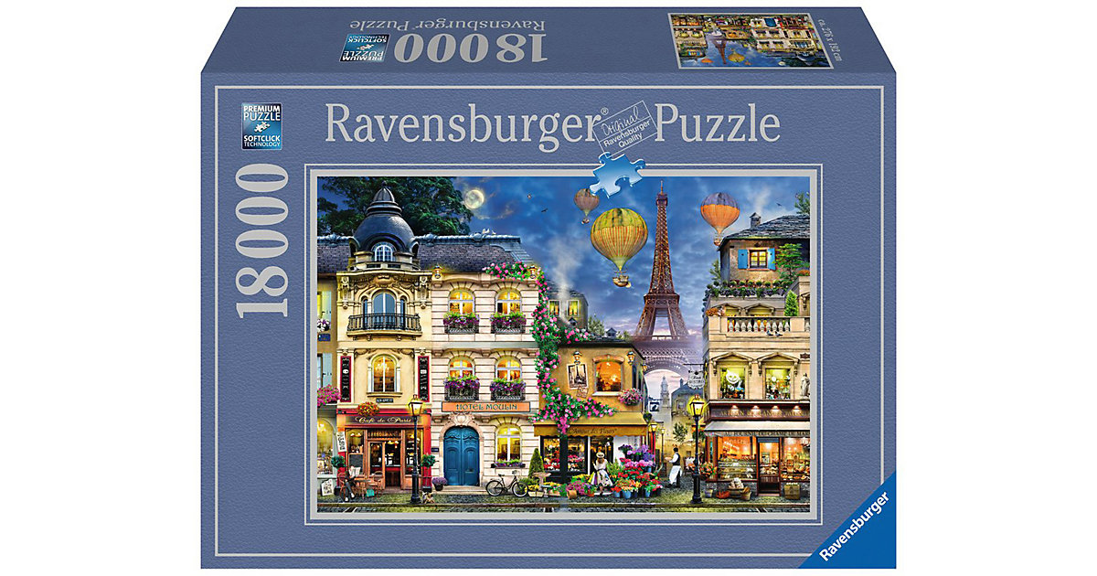 Ravensburger · XXL Puzzle 18.000 Teile, 276x192 cm, Abendspaziergang durch Paris Ravensburger · XXL Puzzle 18.000 Teile, 276x192 cm, Abendspaziergang durch Paris