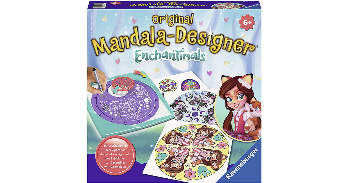 2in1 Mandala-Designer® Midi Set mit 2 Schablonen, Enchantimals