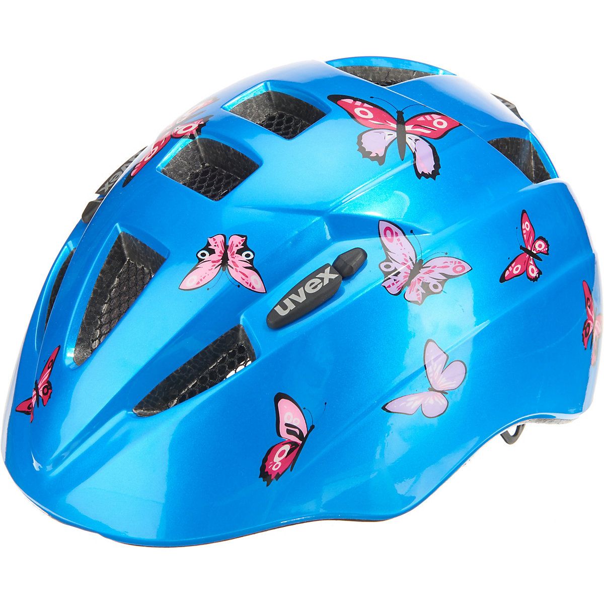 uvex Fahrradhelm kid 2 butterfly Gr. 46-52 blau/rosa