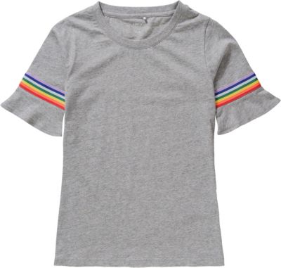 T-Shirt NLFFRANBOW grau Gr. 134/140 Mdchen Kinder