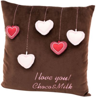 Мягкая игрушка Orange Choco&Milk Подушка Мишка Choco: Сердечки