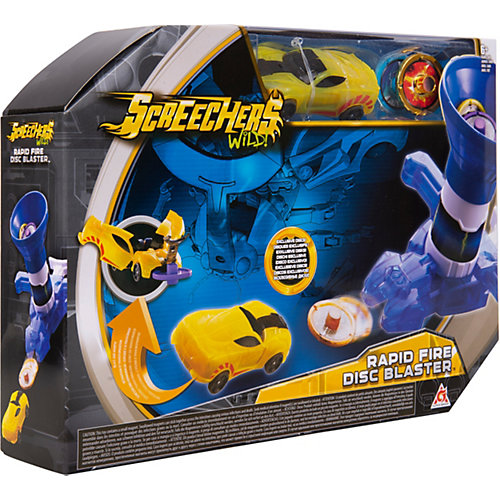 Игровой набор Дикие Скричеры Бластер для дисков синий, машинка от Screechers Wild