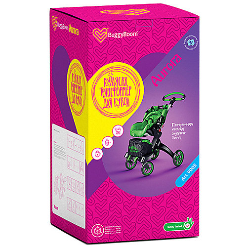 Коляска для кукол Buggy Boom Aurora, бордовая от Buggy Boom