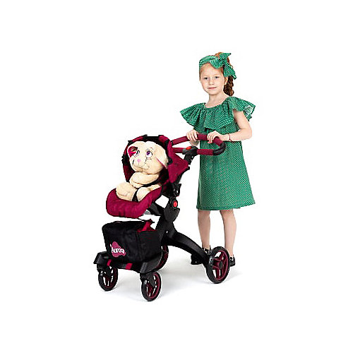 Коляска для кукол Buggy Boom Aurora, бордовая от Buggy Boom