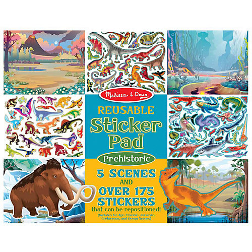 Набор стикеров Melissa & Doug "Доисторические Животные", 5 сцен, 175 наклеек от Melissa & Doug