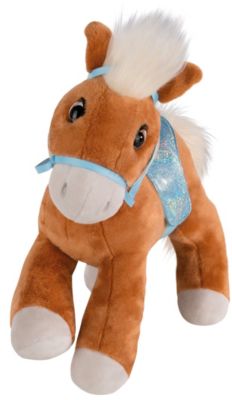 Pferd Haflinger Leotie stehend mit Zaumzeug und Sattel [35cm]