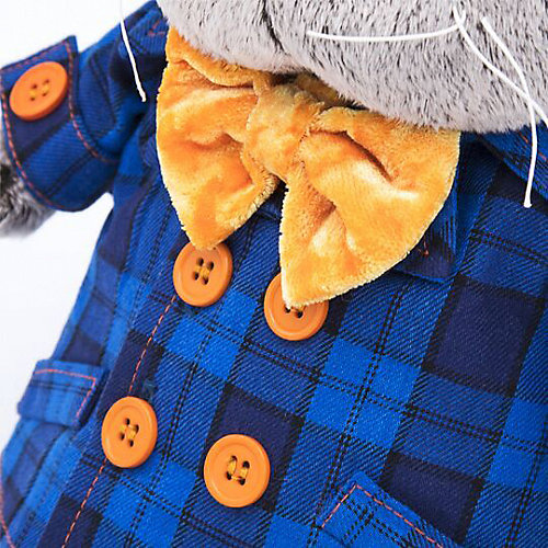 Мягкая игрушка Budi Basa Кот Басик в синей куртке и с бантом, 19 см от Budi Basa