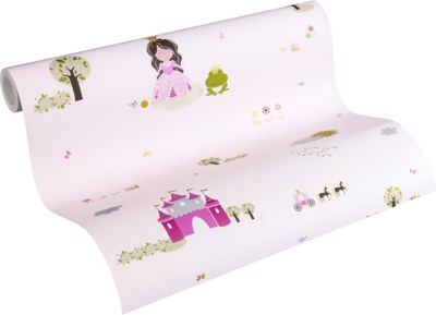 Vliestapete Little Stars, Mrchen, rosa, 10,05 m x 53 cm
