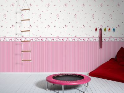 Vliestapete Little Stars Streifen Rosa Silber Metallic 10 05 M X 53 Cm A S Creation Mytoys