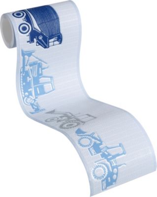 Vliesbord�re Esprit Kids 5, Baustelle, blau, 5 m x 13 cm