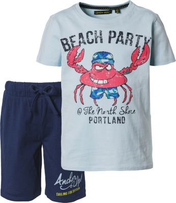 Set T-Shirt + Shorts blau Gr. 116/122 Jungen Kinder