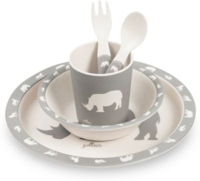 Kindergeschirr Safari 5-tlg, grau