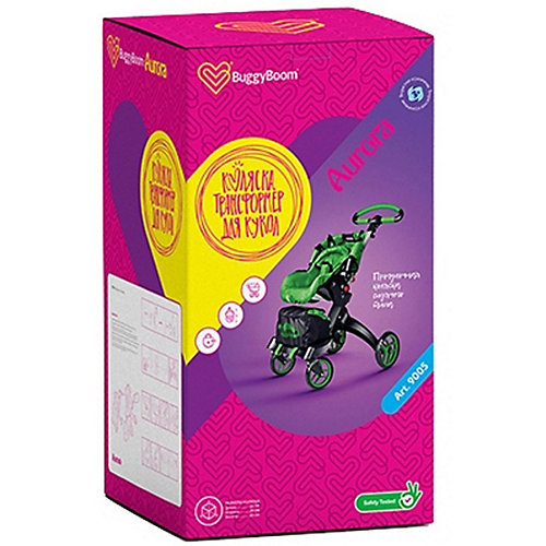 Коляска для кукол Buggy Boom Aurora, ярко-зеленая от Buggy Boom