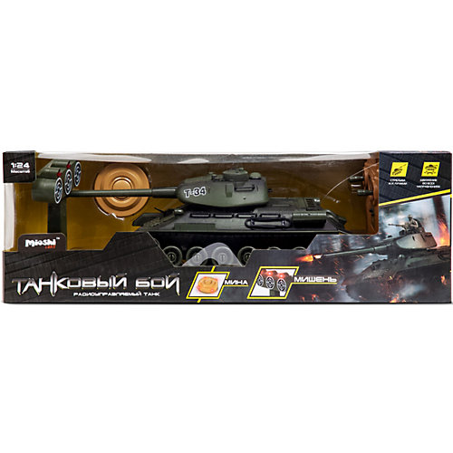 Танк Mioshi Army "Стрельбы: Легендарная 34-ка" на радиоуправлении, свет/звук от Mioshi