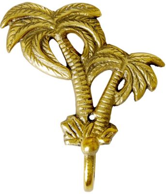 Messing Wandhaken Palm Tree gold