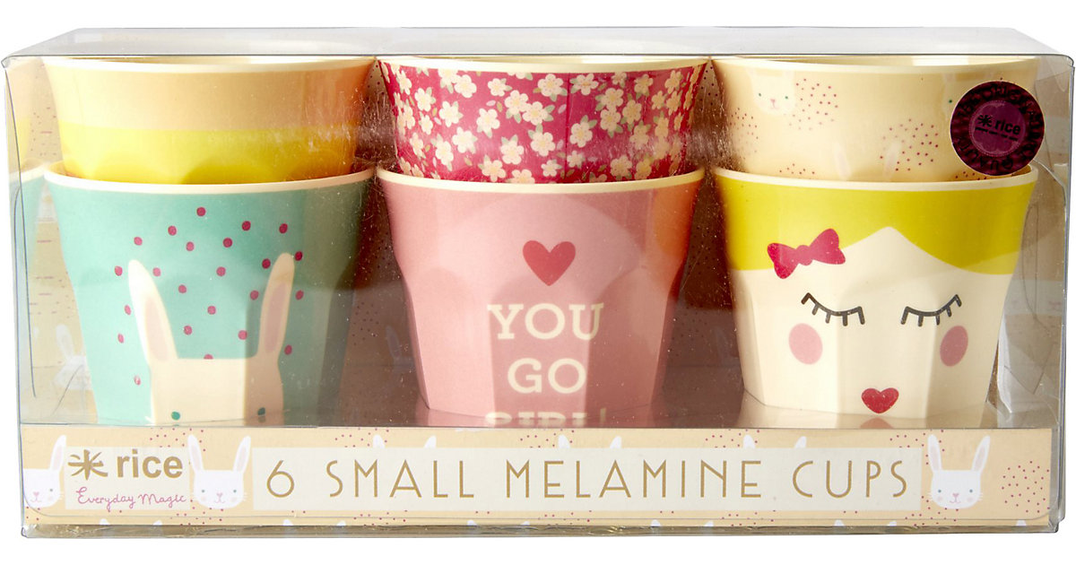 rice · 6-tlg. Melamin Trinkbecher Set ´´Rabbit´´ H7 cm rice · 6-tlg. Melamin Trinkbecher Set ´´Rabbit´´ H7 cm