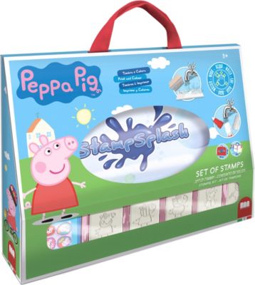 PEPPA PIG Peppa Wutz Ausmal Sticker NEU > 50 Teile inkl Mal Set für Unterwegs 