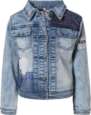 Jeansjacke mit Wendepailletten blau Gr. 158/164 M�dchen Kinder