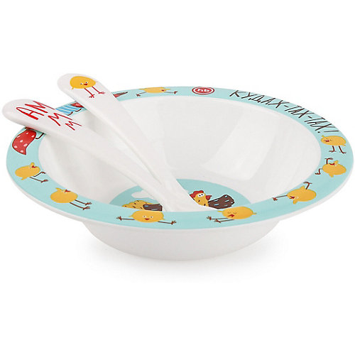 Тарелка глубокая для кормления Happy Baby, chicken от Happy Baby