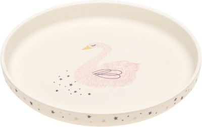 Kinderteller Bambus, Little Water Swan, purple lila