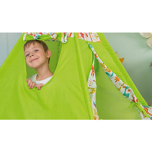 Палатка-вигвам детская Polini kids Жираф, зеленый
