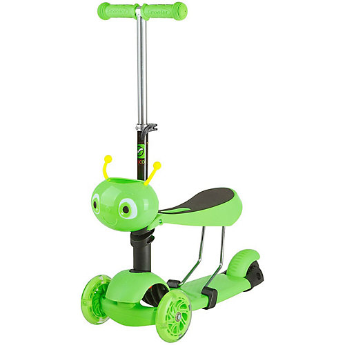 Трехколесный самокат Novatrack Disco-kids трансформер, зеленый от Novatrack