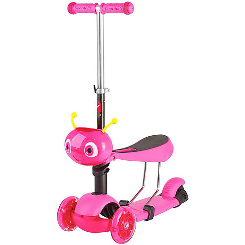 Трехколесный самокат Novatrack Disco-kids трансформер, розовый от Novatrack