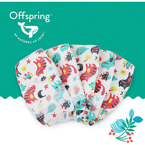 Эко-подгузники Offspring Котики L 9-13 кг., 36 шт. от Offspring