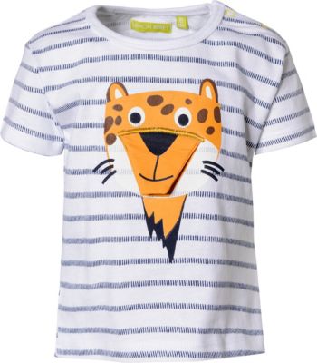 Baby T-Shirt mit Applikation zum aufklappen wei� Gr. 68 Jungen Baby