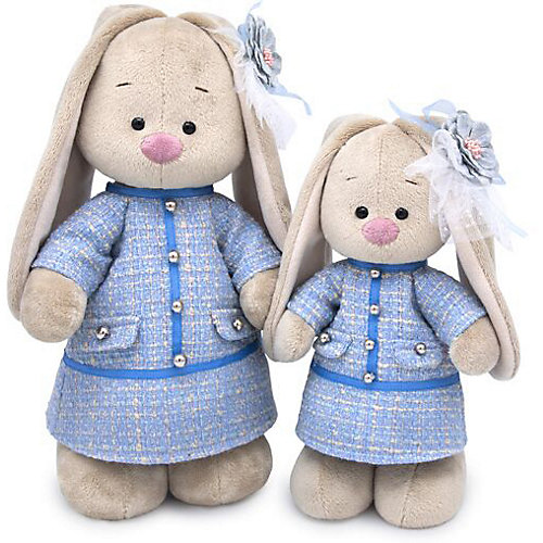 Мягкая игрушка Budi Basa Зайка Ми в голубом платье в клетку, 25 см от Budi Basa