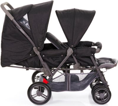 Zwillings-und Geschwisterwagen Tandem, woven-black 2