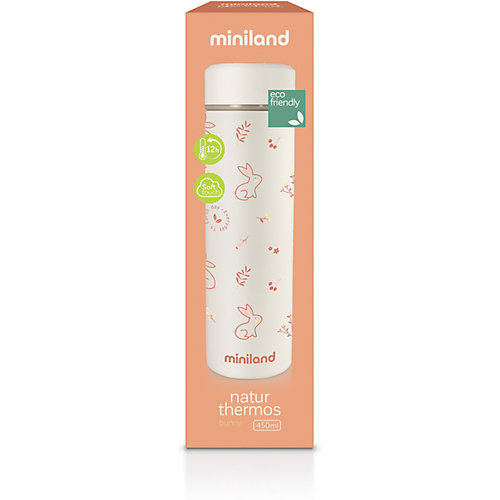 Термос Miniland Natur Thermos Bunny 450 мл - apricot/weiß от Miniland