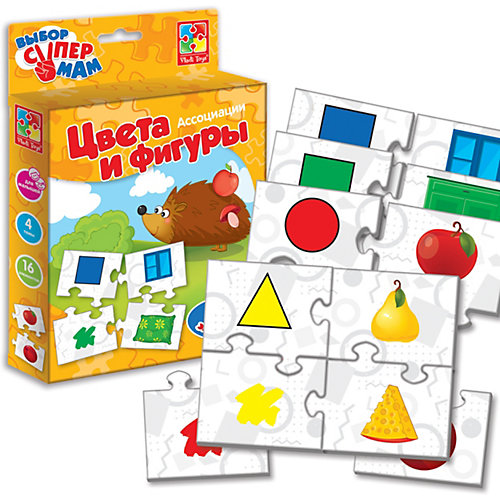 Ассоциации Vladi Toys "Цвета и фигуры" от Vladi Toys