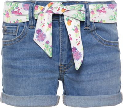 Jeansshorts mit Grtel blau Gr. 122 Mdchen Kinder