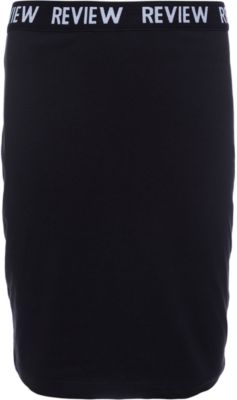 Kinder Jerseyrock mit sportlichem Bndchen schwarz Gr. 176