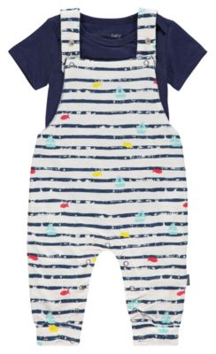 Strampler blau Gr. 50 Jungen Baby