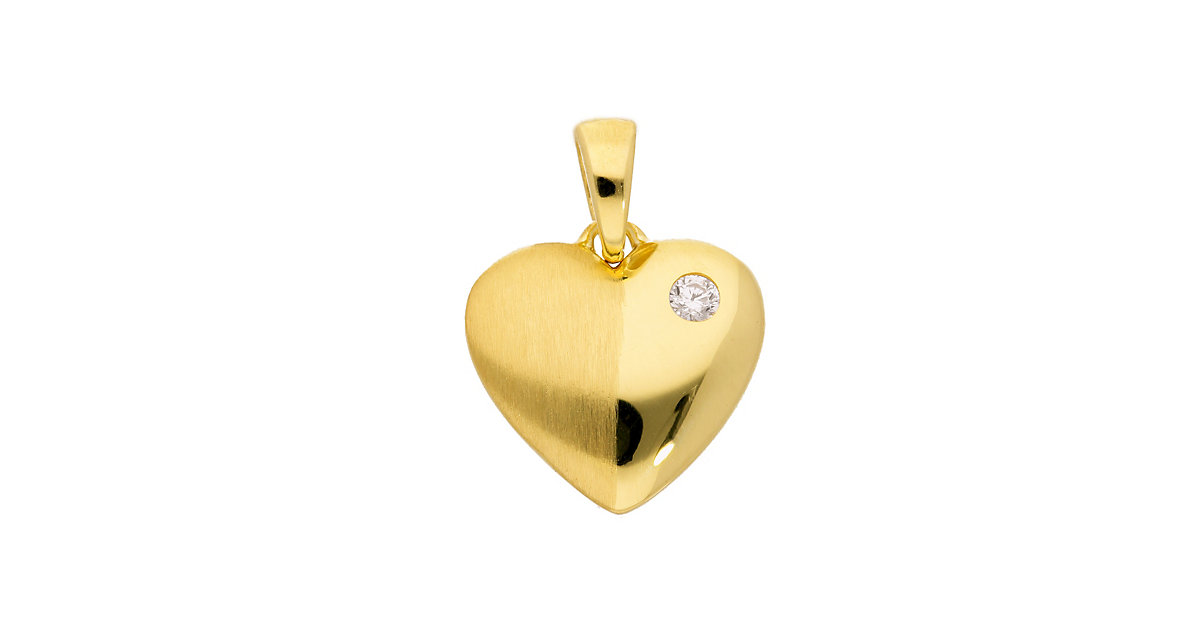 Adelia´s Gold Anhänger Herz 8 k 333 Gelbgold mit Zirkonia Kettenanhänger