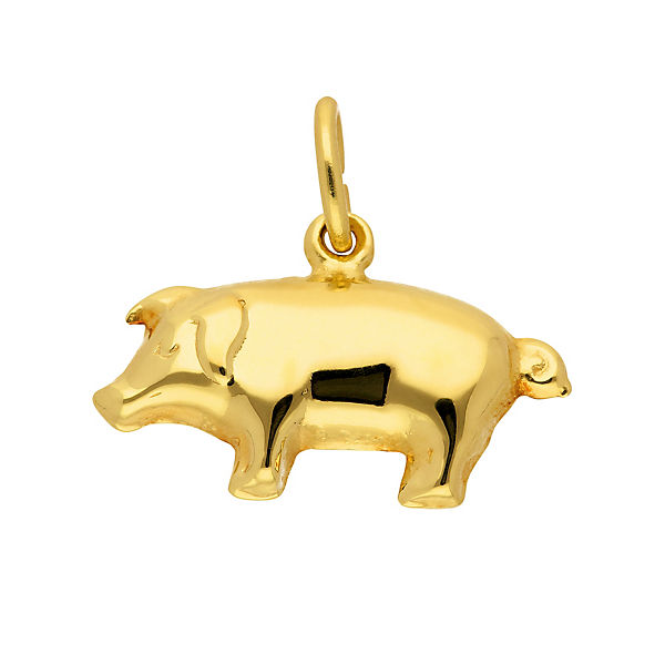 Adelia S Gold Anhanger Schwein 8 K 333 Gelbgold Kettenanhanger Fur Madchen Adelia S Mytoys