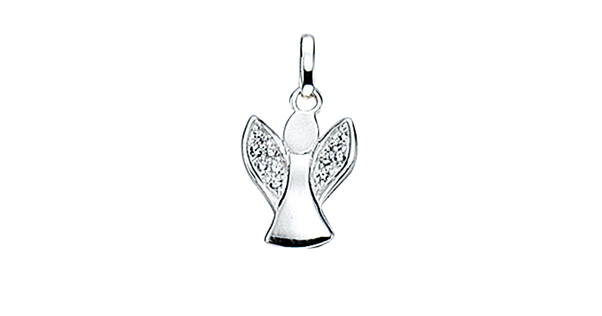 Silber Charms Anhänger Engel 925 Sterling Silber mit Zirkonia Charms Silber Charms Anhänger Engel 925 Sterling Silber mit Zirkonia Charms