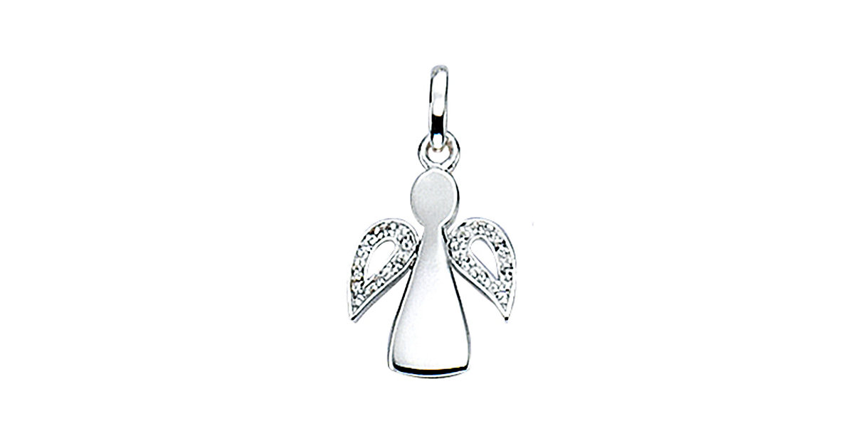 Silber Charms Anhänger Engel 925 Sterling Silber mit Zirkonia Charms Silber Charms Anhänger Engel 925 Sterling Silber mit Zirkonia Charms