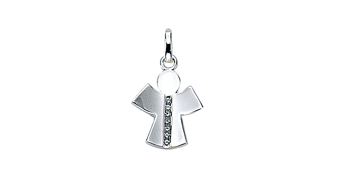 Silber Charms Anhänger Engel 925 Sterling Silber mit Zirkonia Charms Silber Charms Anhänger Engel 925 Sterling Silber mit Zirkonia Charms