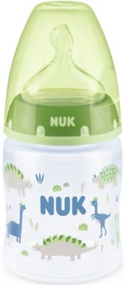 Silikon-Trinkt/ülle Dino 6-18 Monate Gr/ün 150 ml Nuk First Choice Trinklernflasche