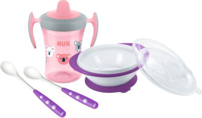 Esslern-Set mit Trainer Cup, girl, 4-tlg. rosa/lila